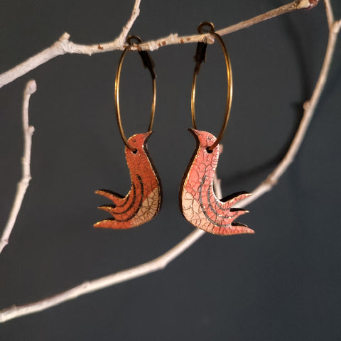 Coral Bird Earrings - Emily Jepps Studio