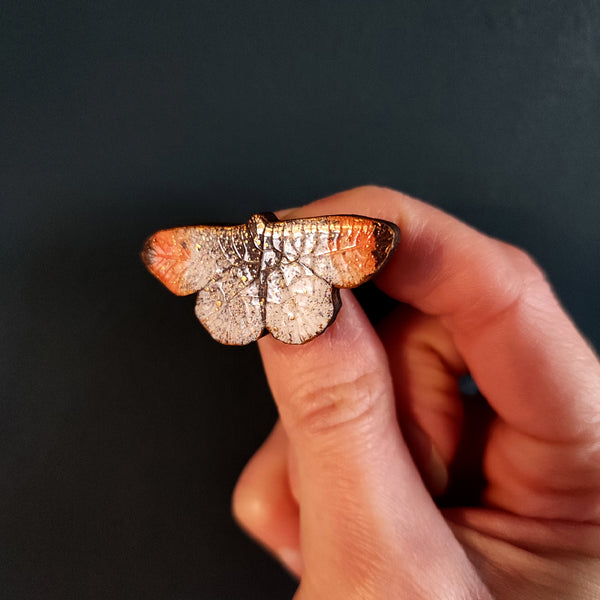 Orange-tip Butterfly Brooch