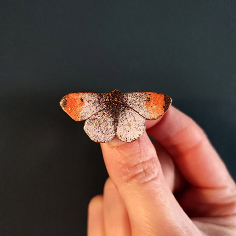 Orange-tip Butterfly Brooch