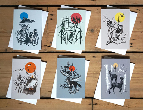 Animal Notecards - Pack of 6 - Emily Jepps Studio