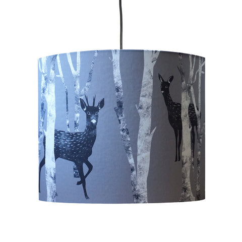 Roe Deer & Silver birch Lampshade - Emily Jepps Studio